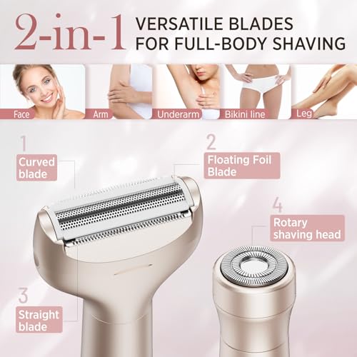 Orchrose 2-in-1 Electric Razor for Women | Rechargeable Shaver