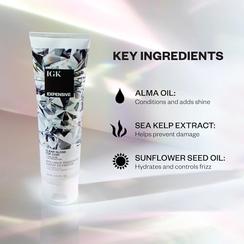 IGK Expensive Clear Hair Gloss Top Coat | 4.2 Oz