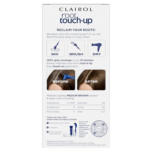 Clairol Root Touch-Up Permanent Hair Dye, 5 Medium Brown