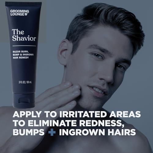 Grooming Lounge the Shavior Post Shave Remedy - Calms Inflammation and Irritation - Prevents and Eliminates Ingrown Hair - Effective Spot Treatment - No Paraben and Sulfate - Cruelty Free - 3 oz