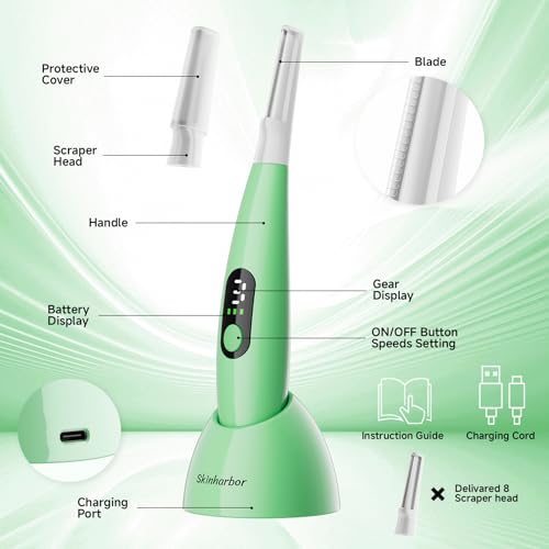 Sonic Dermaplane Razor for Women Face - 3 Speed Facial Exfoliator