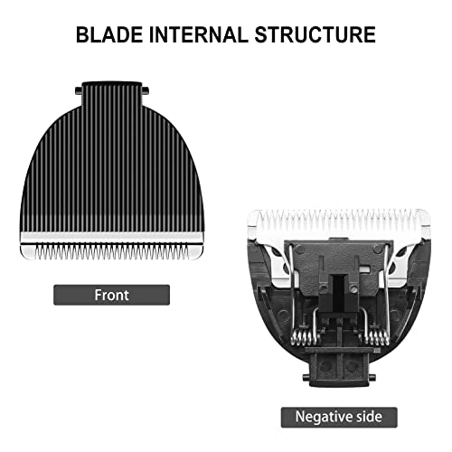 2 Pack Replacement Blades for Manspot Trimmer, Hygienic Ceramic Replacement Blades Compatible with Manspot Body Trimmer, Black