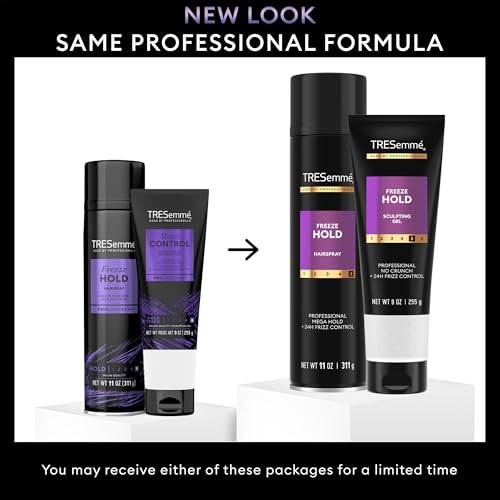 TRESemme Freeze Hold Hairspray + Sculpting Hair Gel, Alcohol-Free ??Anti-Humidity, 24H Frizz Control