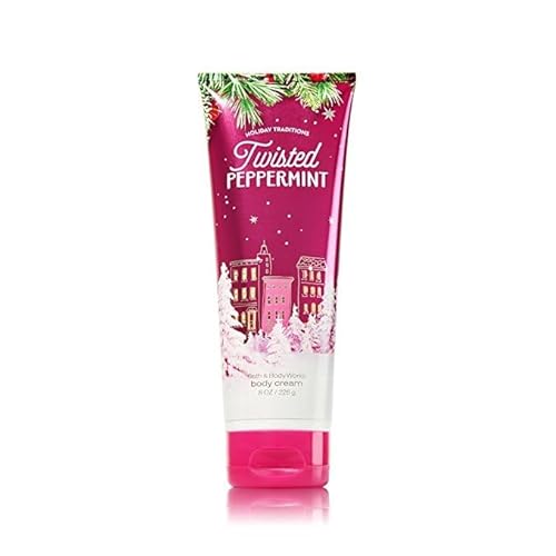 Bath & Body Works TWISTED PEPPERMINT 24 Hour Moisture Ultra Shea Body Cream 8 oz / 226 g