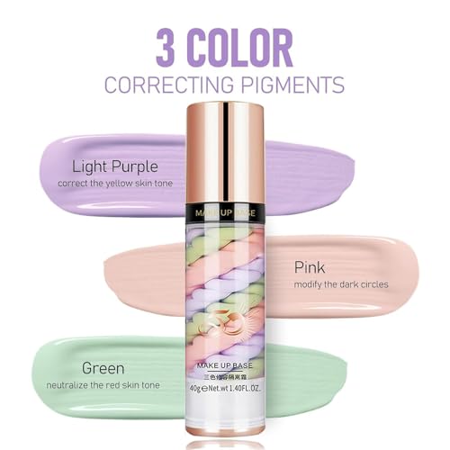 Color Correcting Primer with Sunscreen SPF - 3in1 Face Makeup Base