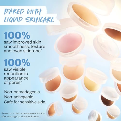 Kosas Cloud Set Face Setting Powder - Smoothing Shine Control, Soft, Sheer Translucent Makeup Finish, Portable & Long-Lasting Loose Pressed Baking Powder - Comfy (Sheer Medium)
