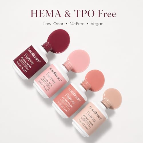 AZUREBEAUTY 6-Color HEMA Free Gel Nail Polish Set - 15ml