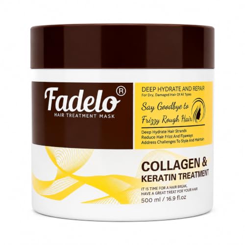 Fadelo Collagen Hair Mask for Damaged & Color-Treated Hair 16.91 fl oz / 500ml