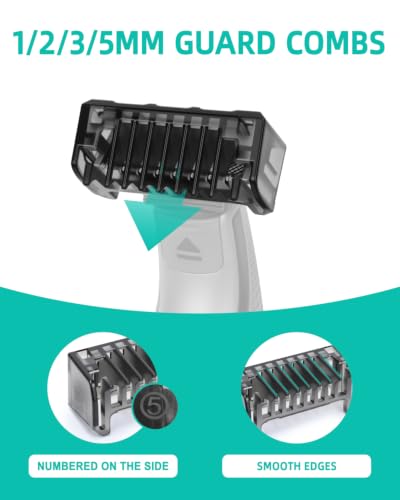 7 Pcs Guard Combs Kit with Case for OneBlade Trimmers – Beard & Body Grooming