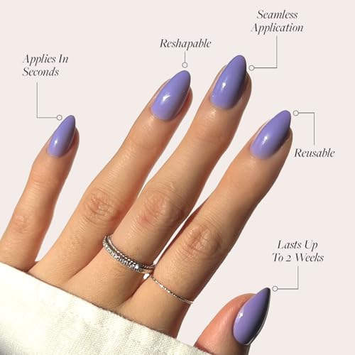 Glamnetic Periwinkle Press-On Nails - Short Almond Purple Kit