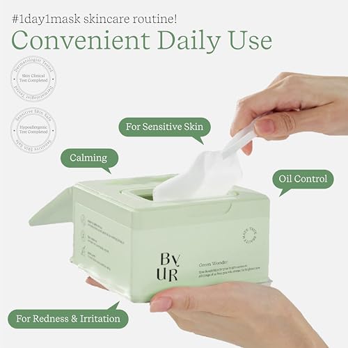 ByUR Green Wonder Daily Aqua Serum Mask 30-Count Face Sheets