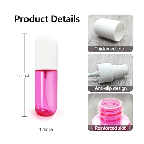 YOCASII 3-Pack Mini Spray Bottles 1.9oz Travel Size TSA Approved - Blue-Orange-Pink