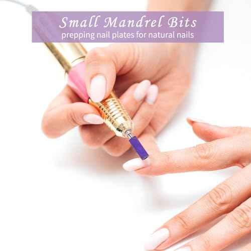 4Pcs Small Mandrel Nail Bit 3mm Mini Mandrel for Nail Sanding Bands,Stainless Steel Small Sanding Band Nail Drill Bit for Electric Drill File Machine Manicure Accessory