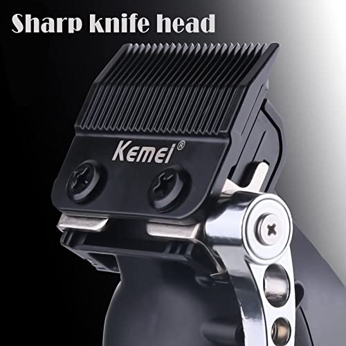 Kemei km 2296 Professional Cordless Hair Clippers for Men, Rechargeable Hair/Beard Trimmers with Base, Adjustable Haircut Machine for Stylists and Barbers Grooming Kit