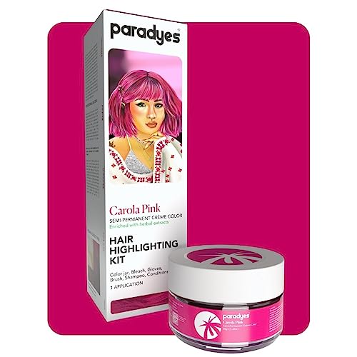 Paradyes Ammonia-Free Pink Semi-Permanent Hair Color Kit