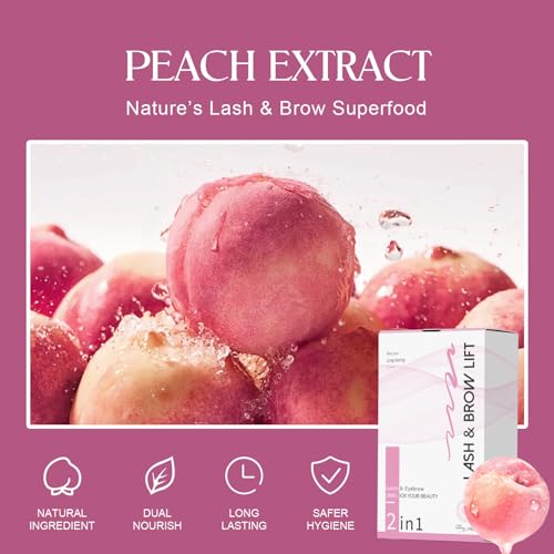 Lash & Brow Lift, Professional Lash Lift Kit Natural Ingredient for Long-Lasting Natural Curl & Self Lash Lifting, Brow Lamination Set for Salon-Quality Results at Home