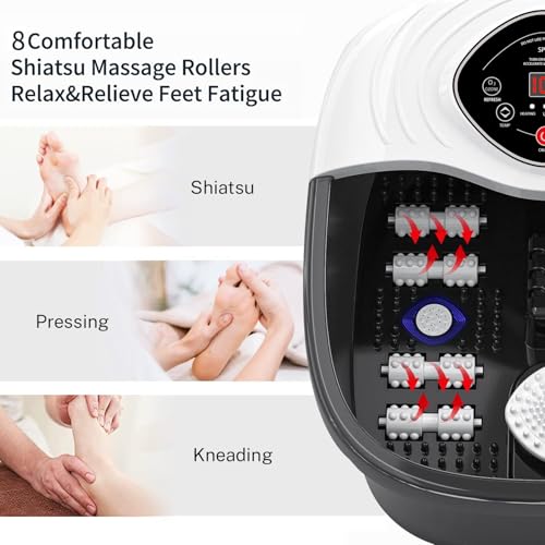 Foot Spa Bath Massager with Heat, UV Ozone & Shiatsu Rollers