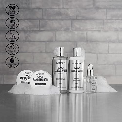 Christmas Mens Gifts, Sandalwood Beard Grooming Kit, Mens Grooming Kit for Boyfriend Dad, Him, 11pc Beard Straightener for Men Beard Care, Beard Growth and Trimming Gift, Beard Wash Growth Oil & More