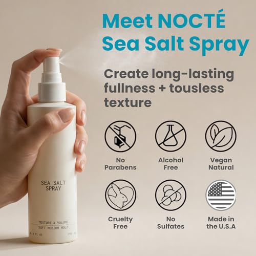 NOCTE Sea Salt Spray for Effortless Beach Waves & Volume - 8.5 oz