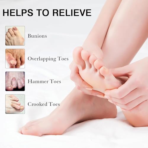 Silicone Toe Spacers for Bunion Relief & Overlapping Toe Alignment