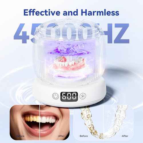 2025 Upgrade JEDIA Ultrasonic Retainer Cleaner Machine with 4 Modes ? 45kHz 180ML Ultrasonic Cleaner for Retainer, Denture, Mouth Guard, Jewelry, Ring, Leak-Proof Detachable Tank & Base, Easy-to-Clean