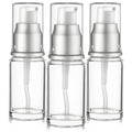 VitalUp 15ml Glass Lotion Pump Bottle, Travel Size (Pack of 3)