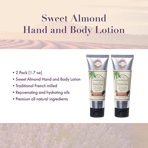 A LA MAISON Hand Cream, Sweet Almond, 1.7 Fluid Ounce, 2 Pack