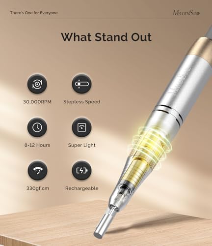 30,000 RPM 2-in-1 Rechargeable Nail Drill with Stand