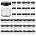 2oz Clear Glass Jars with Lids, 40 Pack - Airtight Cosmetic Containers