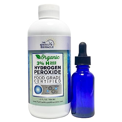 3% Food Grade Hydrogen Peroxide - 12 oz Bottle with Dropper