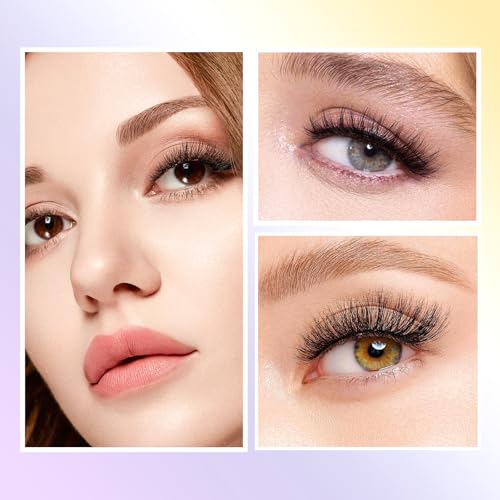 QUEWEL Self-Adhesive-Lash Clusters, 120 Pcs Pre-Glued-Eyelashes Clusters, 10-16MM Strong Hold Self Adhesive Lashes, D Curl Press On Lashes No Glue Needed DIY Lash Extensions at Home(DH-MJ02)