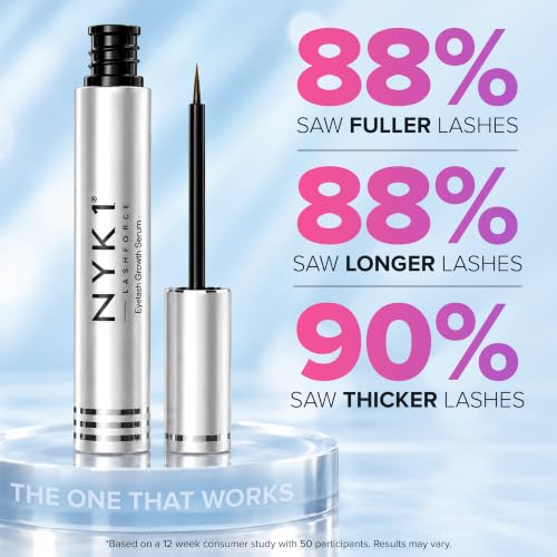 NYK1 LashForce 8ml Eyelash Growth Serum - Concentrated Formula for Longer, Fuller Lashes