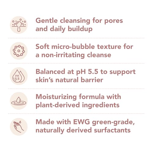 Super Aqua Bubble Foam Cleanser - pH 5.5 Mildly Acidic Korean Face Wash ? Gentle Vegan Micro-Bubble Cleansing for Makeup Removal & Deep Hydration, 5.07 fl. oz.