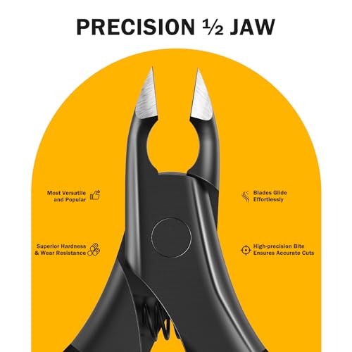BEZOX Professional Cuticle Trimmer - 5mm Half Jaw Stainless Steel Nippers
