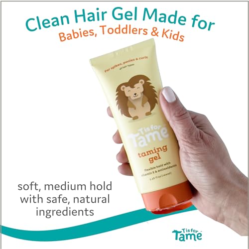 T is for Tame Kids Hair Gel - Anti-Frizz, Vitamin E, Non-Sticky