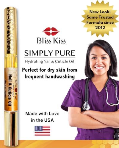 Bliss Kiss Simply Pure Cuticle Oil Pen - Milk & Honey Jojoba Formula