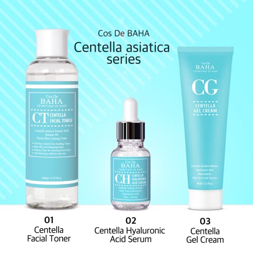 Cos De BAHA Centella Gel Cream 1.5 Fl Oz ? Lightweight Cica Gel Cream with Centella Asiatica Extract & Madecassoside for Daily Comfort (45 ml)
