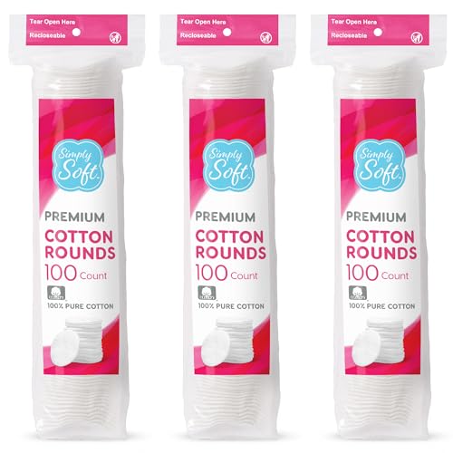 Medline Simply Soft Cotton Rounds 300 Count - Lint-Free