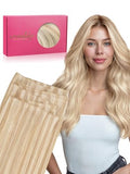 WENNALIFE Tape-in Weft Hair Extensions Human Hair Natural Remy Blonde 31in