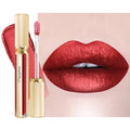 Dark Red Metallic Liquid Lipstick Waterproof Long Lasting