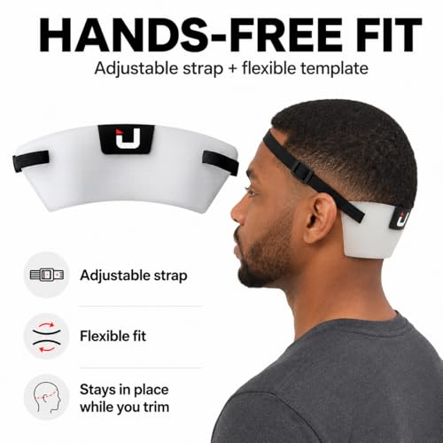 EdgUp Neckline Shaving Template for Men – Hands-Free Haircut Guide