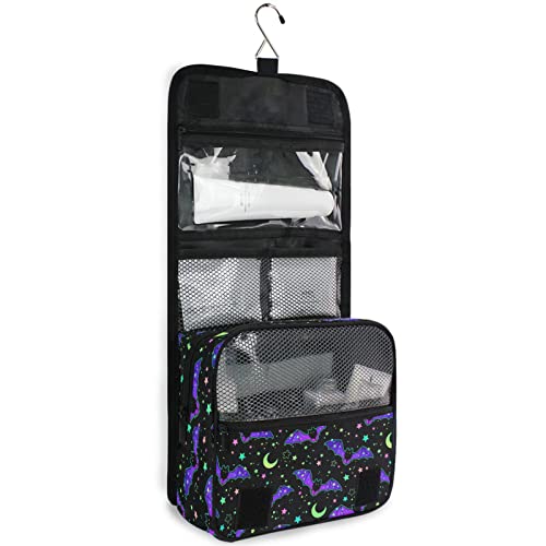 Hanging Toiletry Bag Magic Galaxy Bat Makeup Bag Travel bag for Toiletries Portable Toiletry Organizer Bags Toiletry Bag for Women Men, Travel-Essentials Toiletry Bag