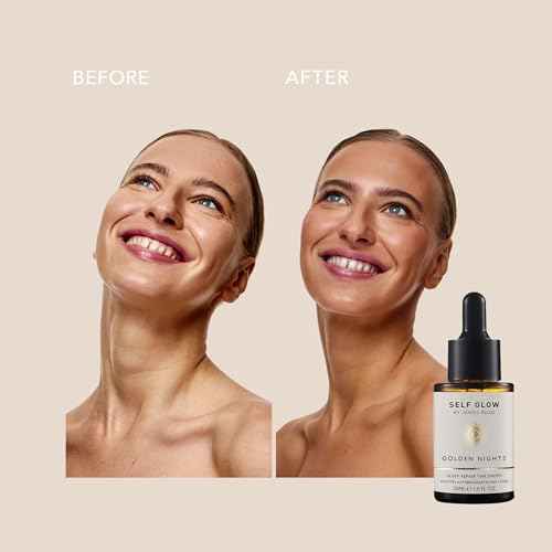 Self Glow by James Read - Golden Nights Sleep Repair Tan Drops | Hydrate, Rejuvenate, Moisturize with Hyaluronic Acid | Overnight, Buildable, Natural (30 mL | 1 fl oz)