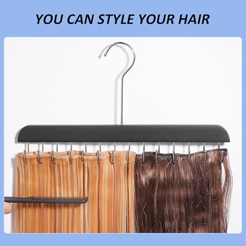 Hair Extension Hanger with 14 Hooks & Dustproof Bag