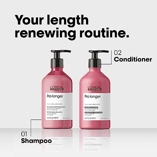 L'Or?al Professionnel Paris Pro Longer Thickening Shampoo - Reduces Breakage & Appearance of Split Ends For Thin & Fine Hair Types, Adds Volume & Shine