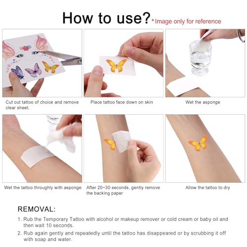 Kids Animal Face Tattoos, 10 Sheets Water Transfer Temporary Tattoos