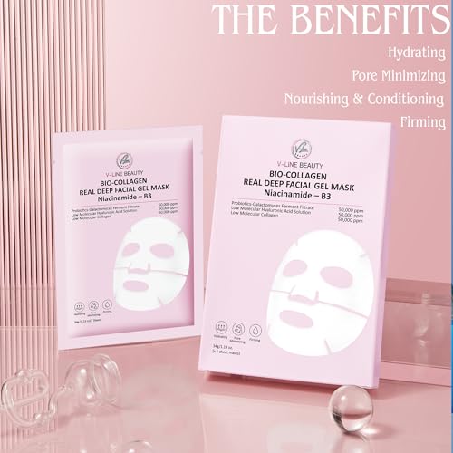 Bio-Collagen Real Deep Facial Overnight Mask, Hydrating, Pore Minimizing, Firming 34g x5ea (5)