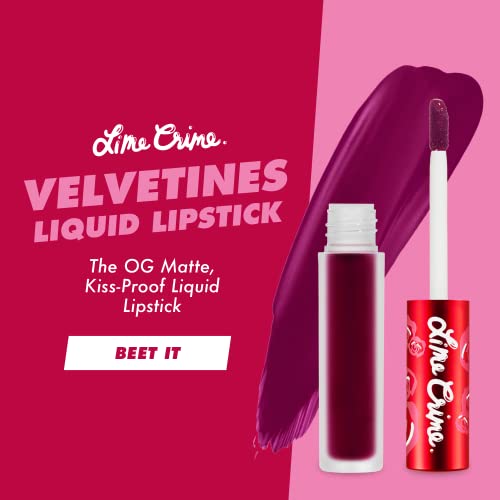 Lime Crime Velvetines Liquid Matte Lipstick, Rustic (Earthy Red) - Bold, Long Lasting Shades & Lip Lining - Stellar Color & High Comfort for All-Day Wear - Talc-Free & Paraben-Free