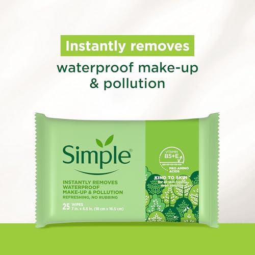 Simple Kind To Skin Cleansing Makeup Remover Wipes 6 Pack