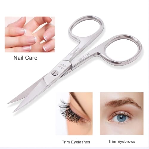 Nail Scissors Curved Micro Serrated Stainless Steel - Heavy 7-1mm Blade